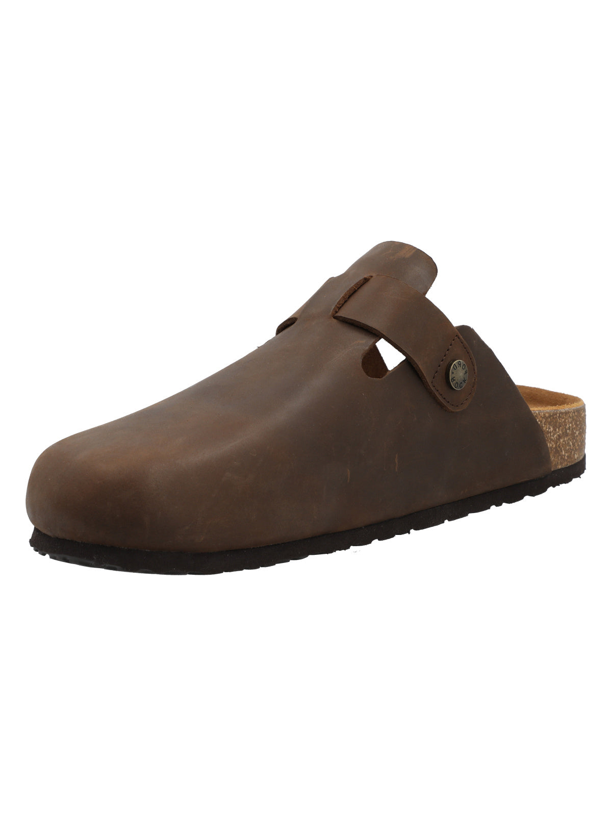 Sueco Cuero Liso Hombre Rowan Café Rockford