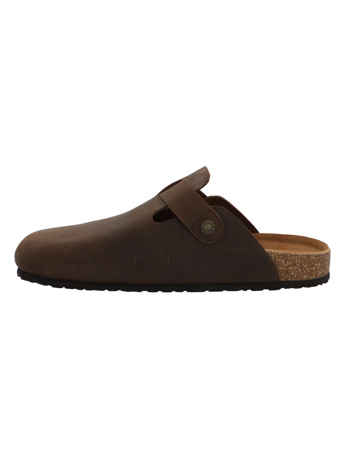 Sueco Cuero Liso Hombre Rowan Café Rockford