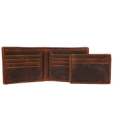 Billetera Canvas/Cuero Hombre WX Jasper Ventana Café Rockford