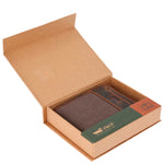 Billetera Canvas/Cuero Hombre WX Jasper Ventana Café Rockford