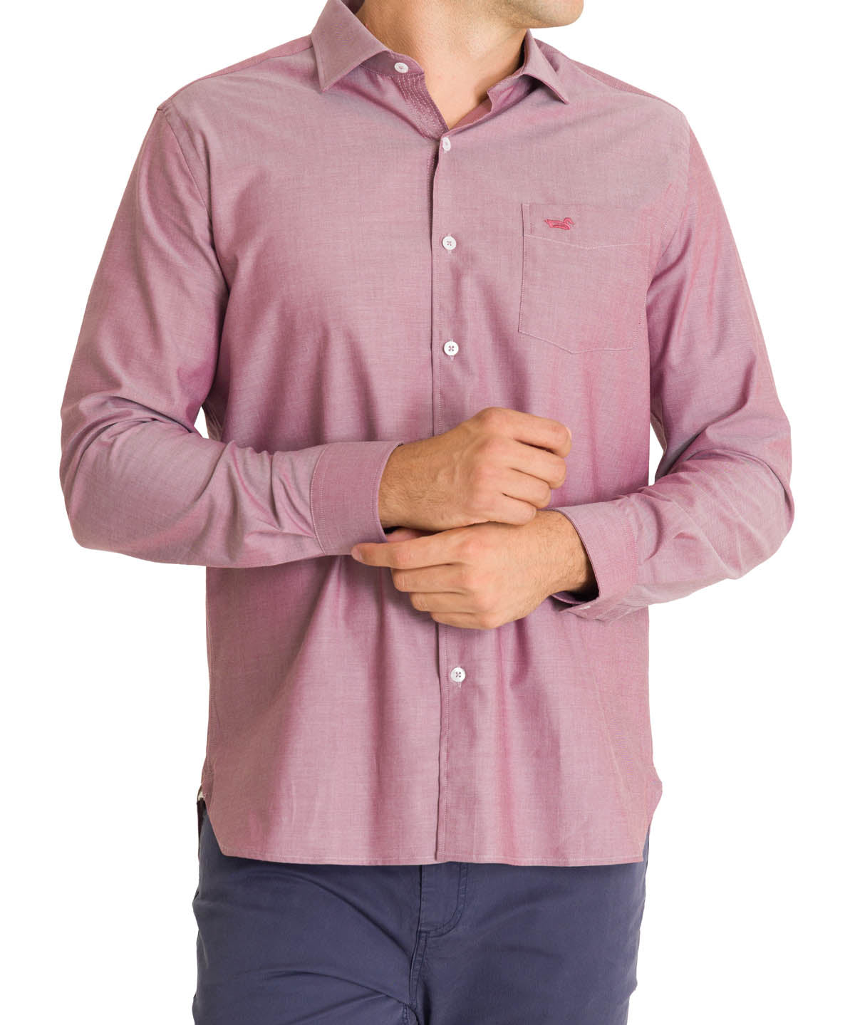 Camisa Algodón Hombre Woolsolid Rojo Rockford