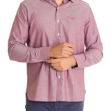 Camisa Algodón Hombre Woolsolid Rojo Rockford
