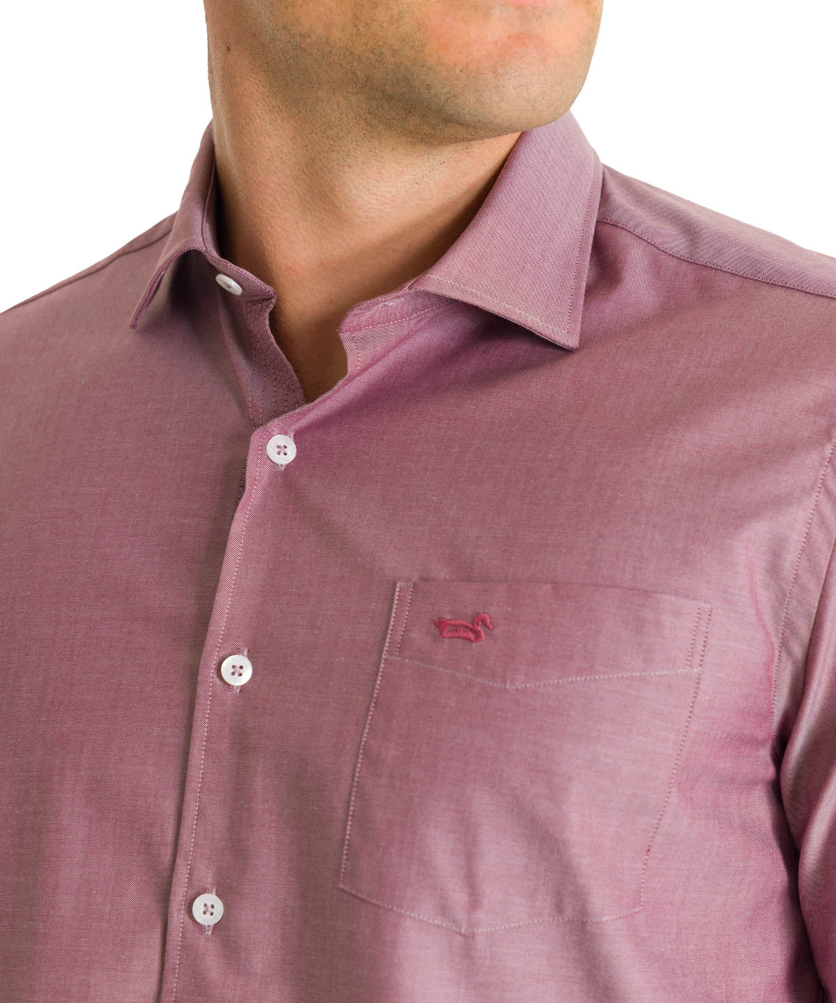 Camisa Algodón Hombre Woolsolid Rojo Rockford