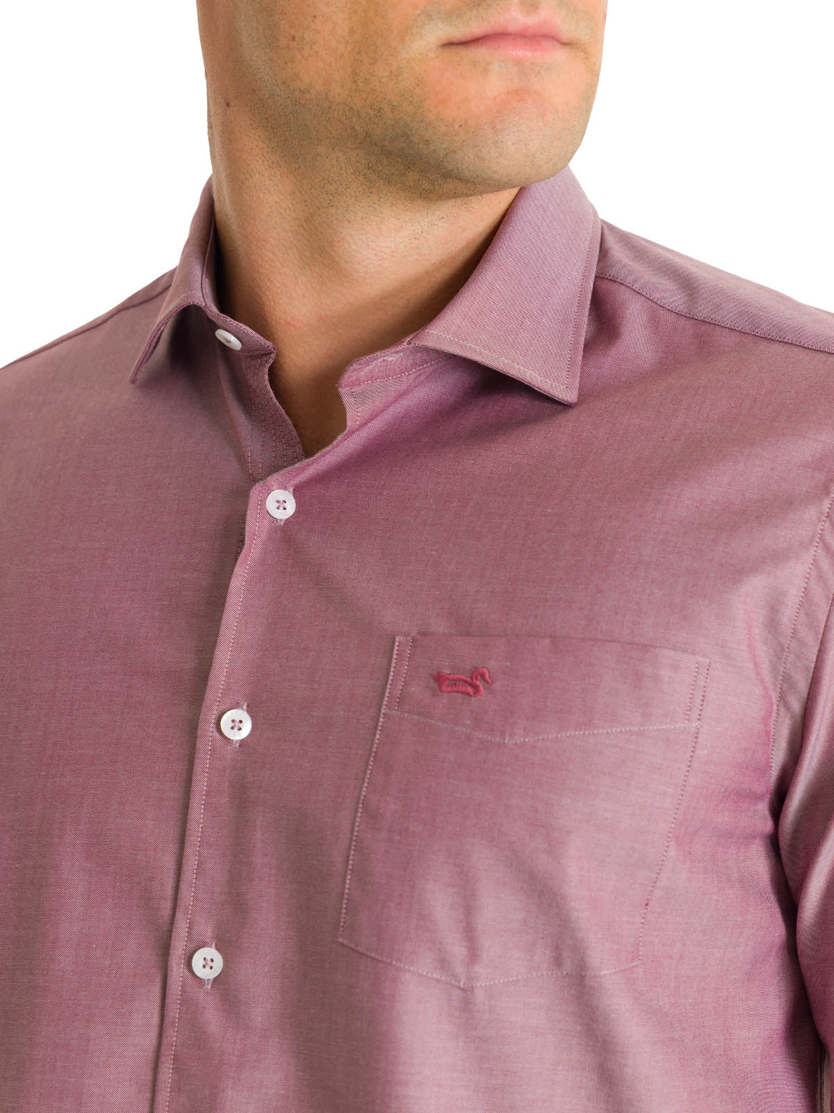 Camisa Algodón Hombre Woolsolid Rojo Rockford