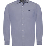 Camisa Algodón Hombre Woolsolid Azul Rockford