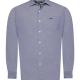 Camisa Algodón Hombre Woolsolid Azul Rockford