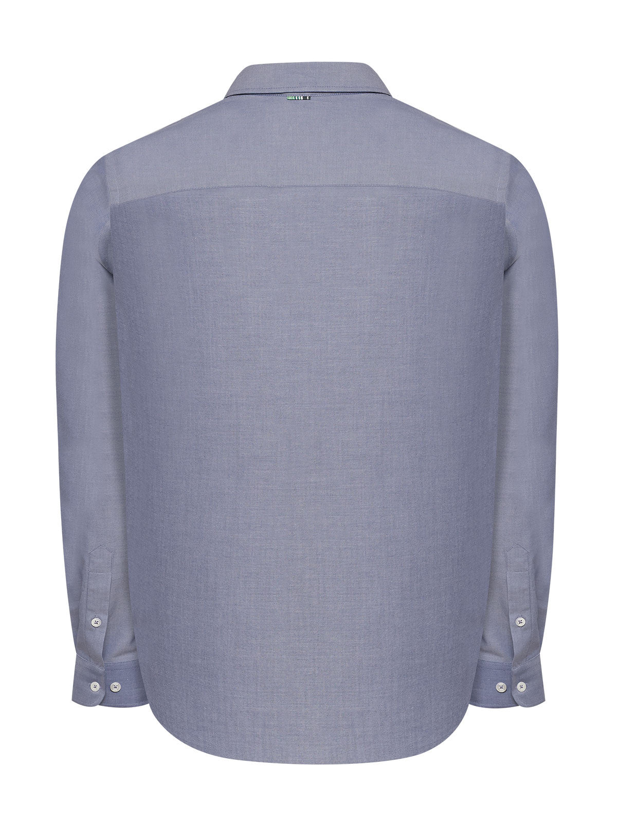 Camisa Algodón Hombre Woolsolid Azul Rockford