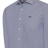 Camisa Algodón Hombre Woolsolid Azul Rockford