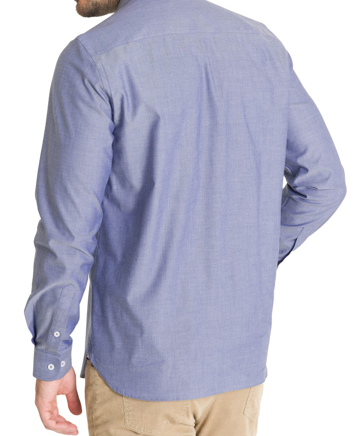 Camisa Algodón Hombre Woolsolid Azul Rockford