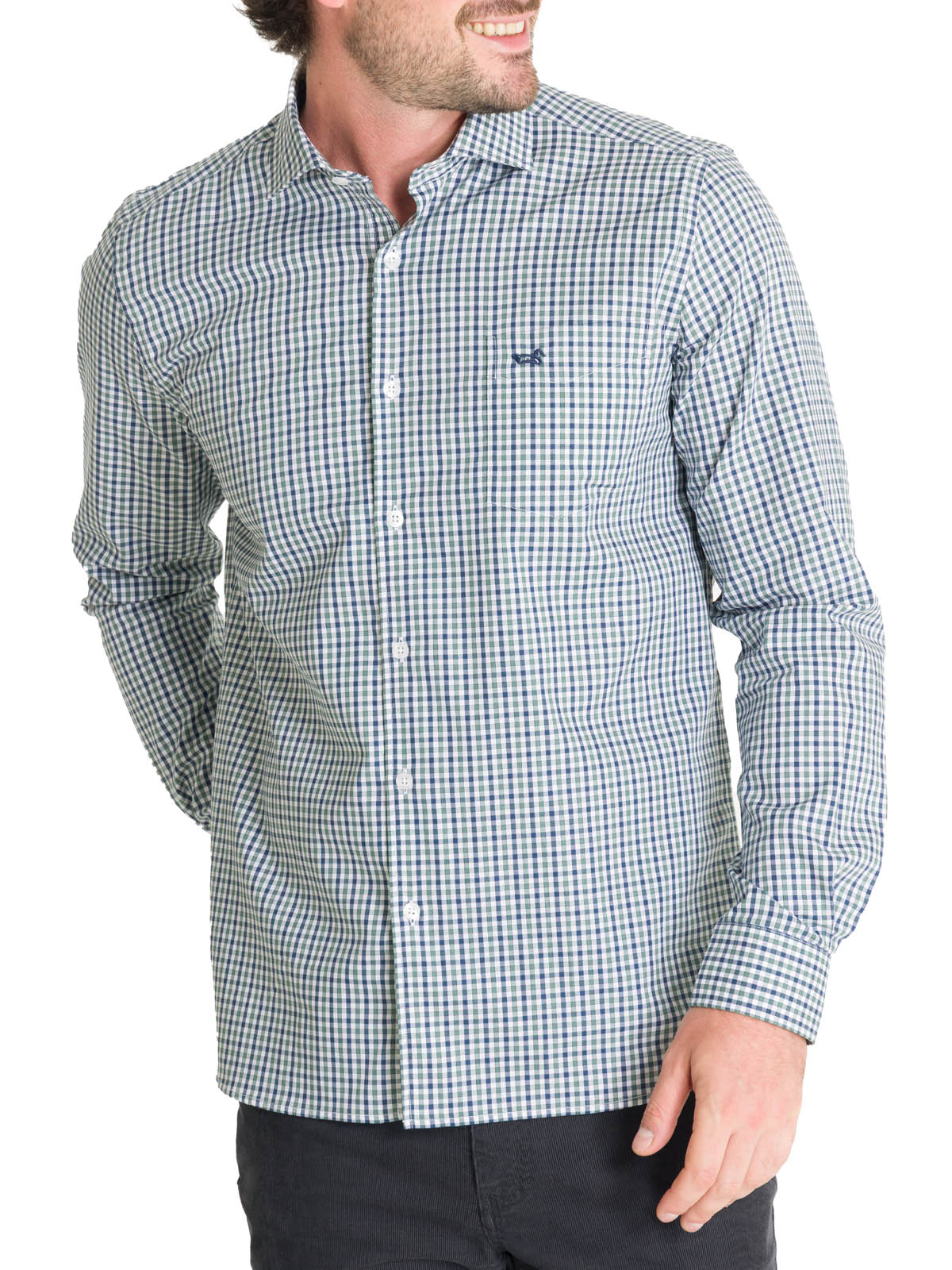 Camisa Algodón Hombre Wool Blanco Rockford