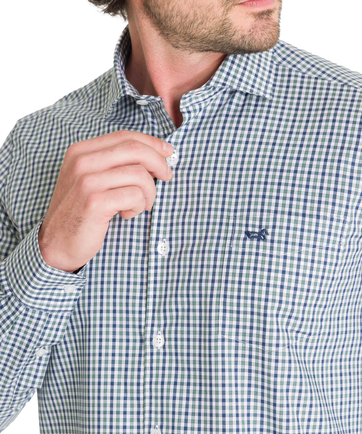 Camisa Algodón Hombre Wool Blanco Rockford