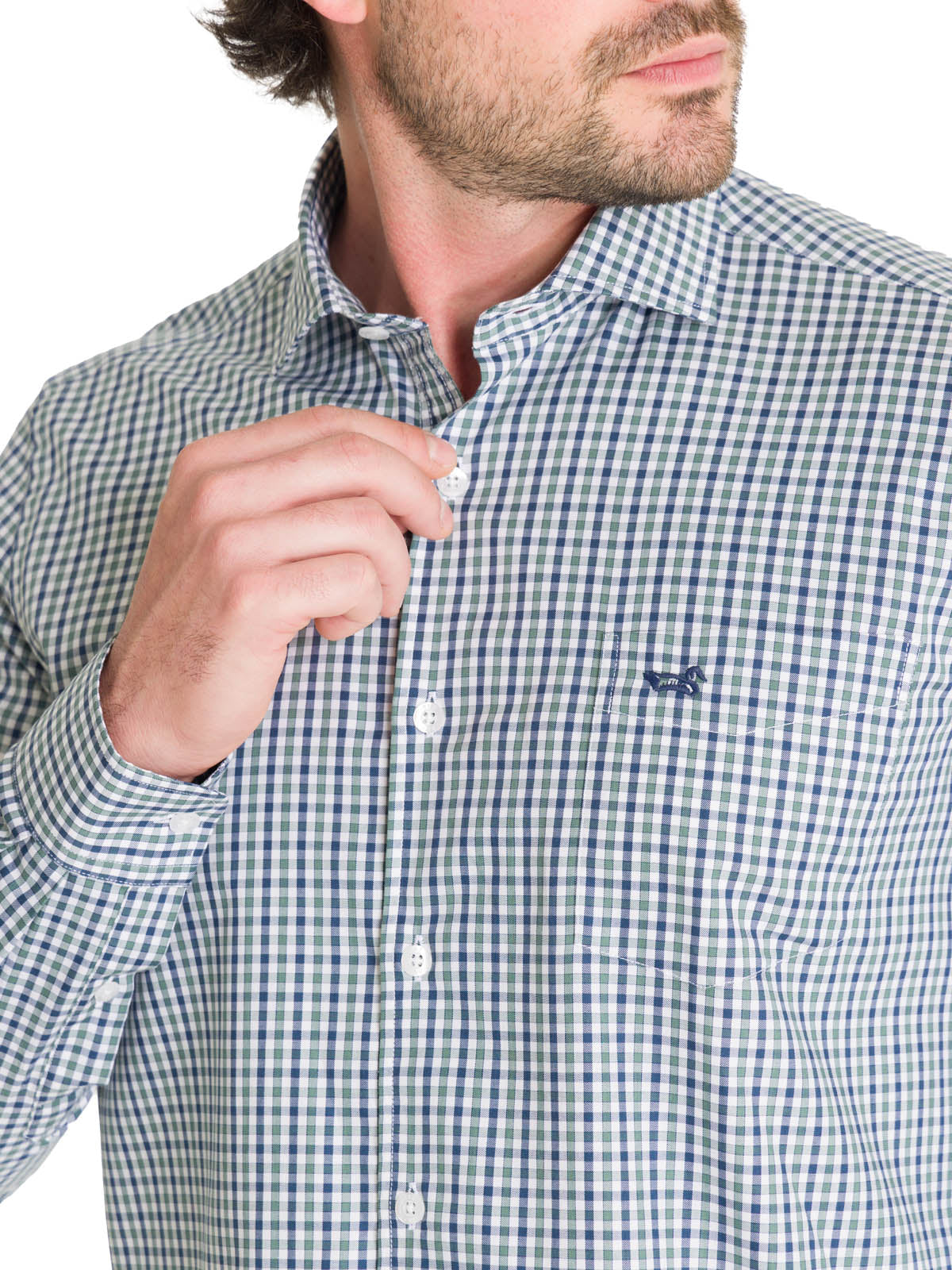 Camisa Algodón Hombre Wool Blanco Rockford