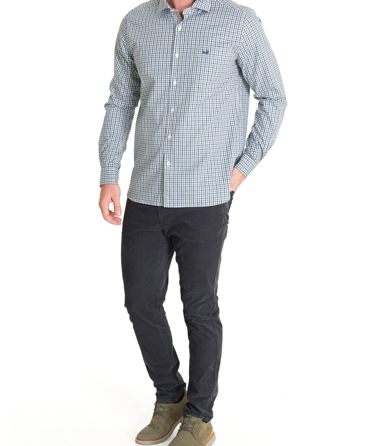 Camisa Algodón Hombre Wool Blanco Rockford