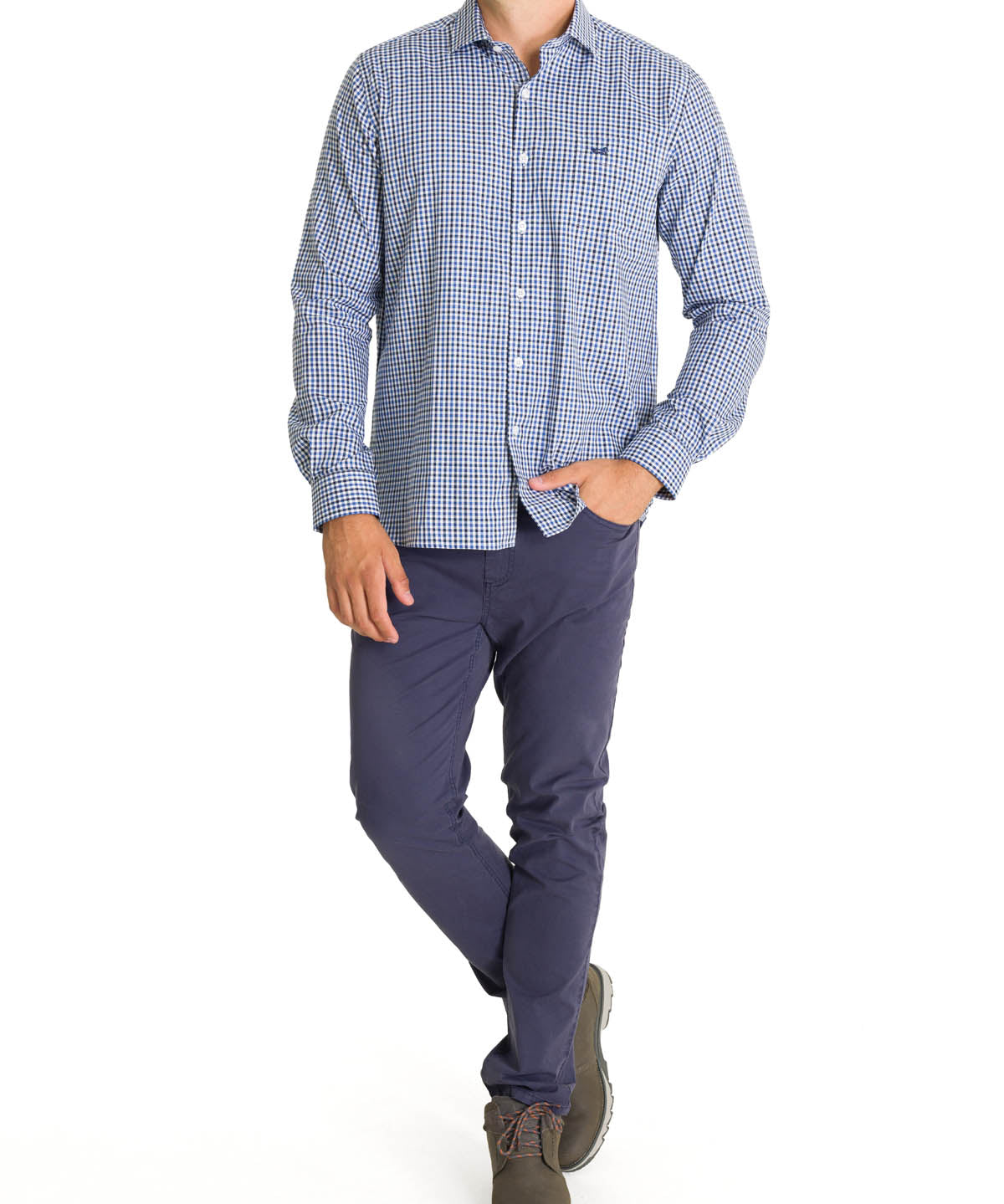 Camisa Algodón Hombre Wool Blanco Rockford