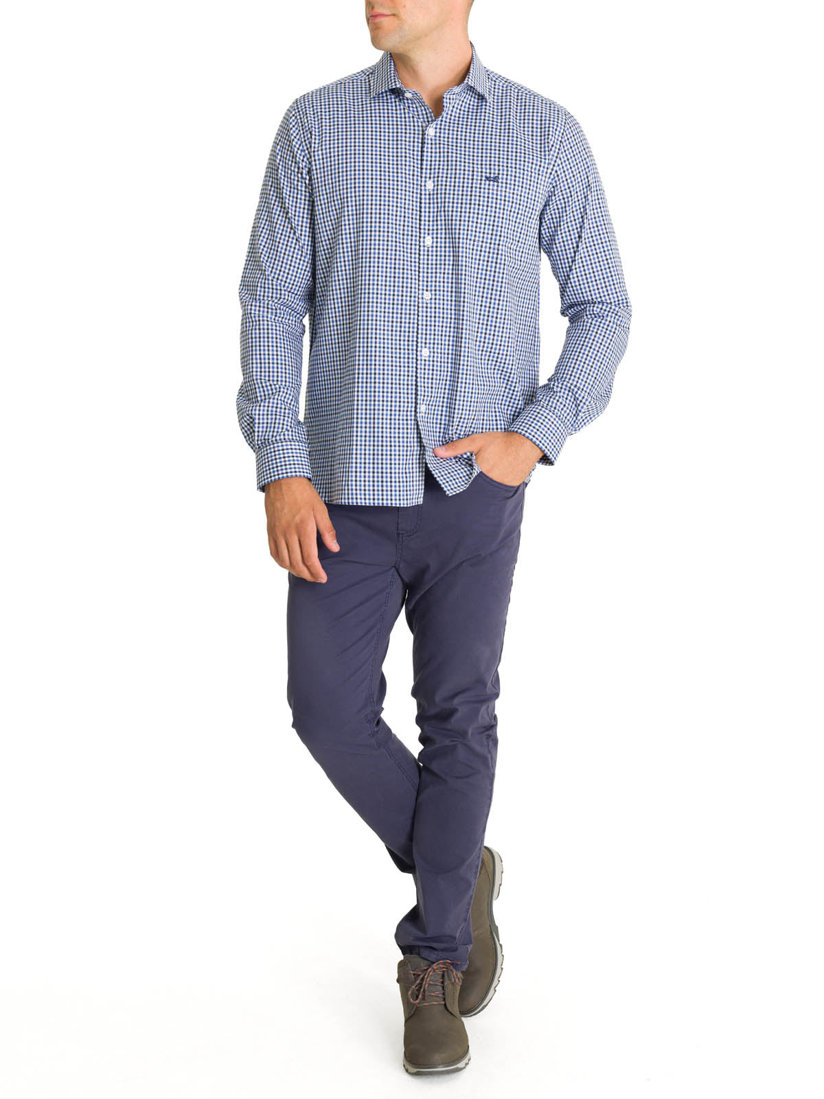 Camisa Algodón Hombre Wool Blanco Rockford