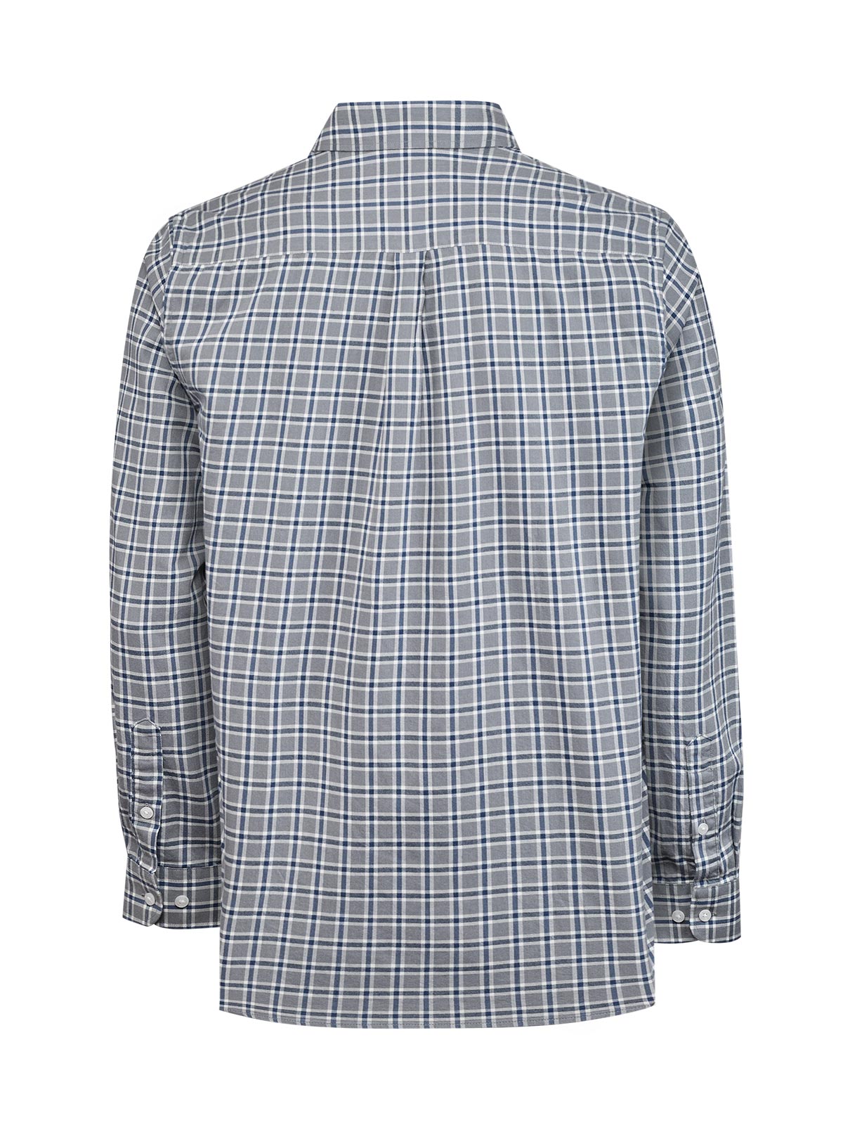 Camisa Algodón/Lana Hombre Wool Gris Cuadrillé Rockford