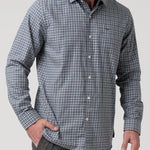 Camisa Algodón/Lana Hombre Wool Gris Cuadrillé Rockford