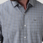 Camisa Algodón/Lana Hombre Wool Gris Cuadrillé Rockford