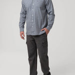 Camisa Algodón/Lana Hombre Wool Gris Cuadrillé Rockford