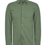 Camisa Algodón/Lana Hombre Wool Verde Cudrillé Rockford