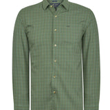 Camisa Algodón/Lana Hombre Wool Verde Cudrillé Rockford