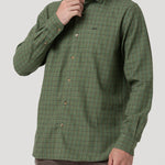 Camisa Algodón/Lana Hombre Wool Verde Cudrillé Rockford