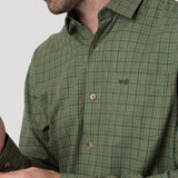 Camisa Algodón/Lana Hombre Wool Verde Cudrillé Rockford