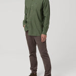 Camisa Algodón/Lana Hombre Wool Verde Cudrillé Rockford