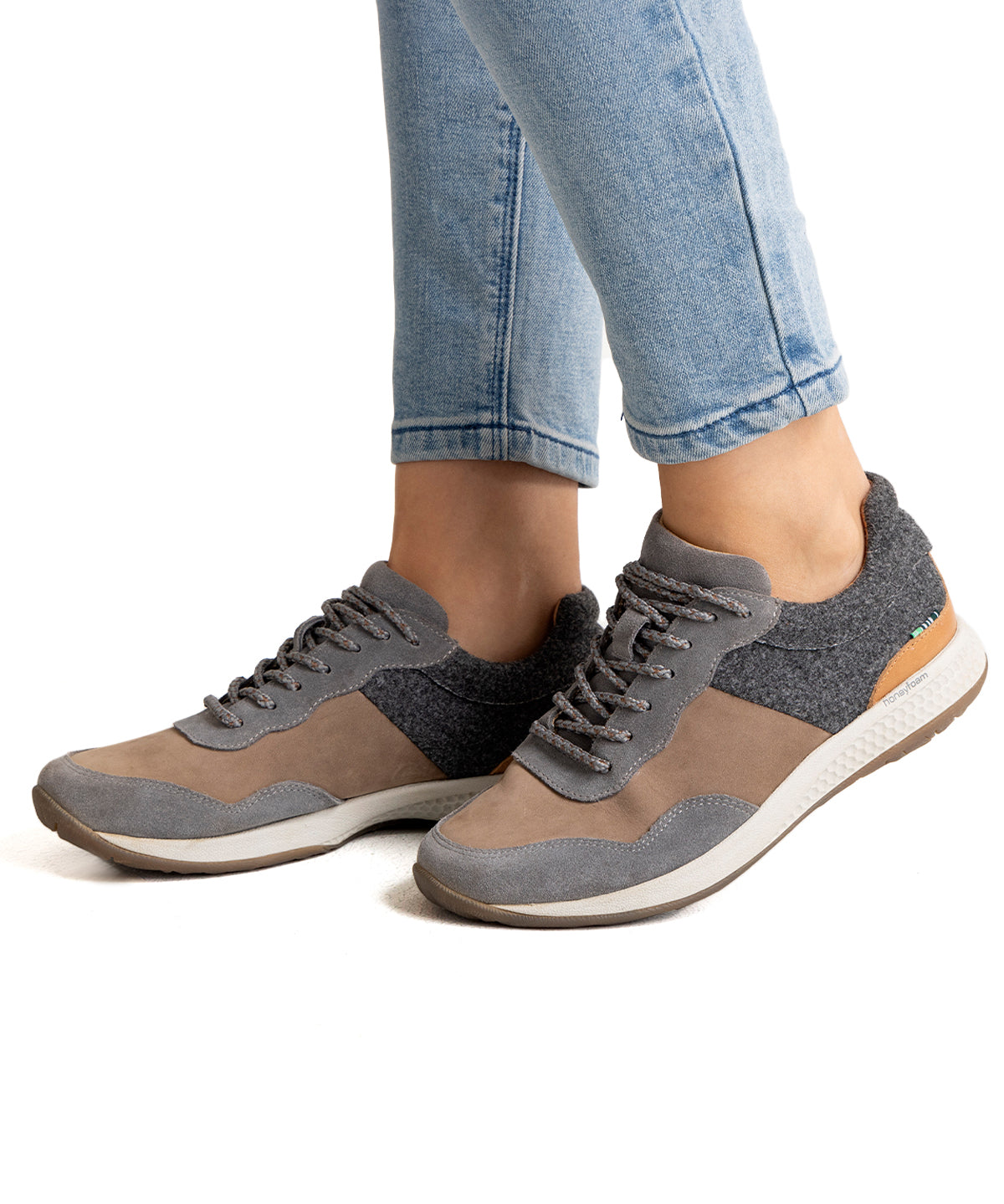 Zapatilla Cuero Mujer Esti Gris Rockford