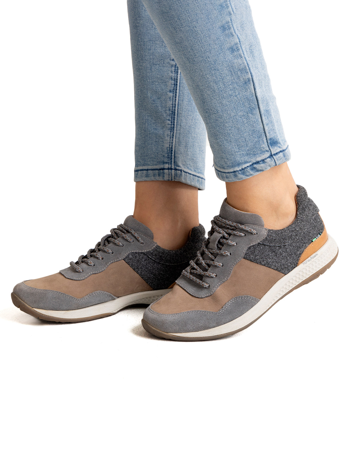 Zapatilla Cuero Mujer Esti Gris Rockford