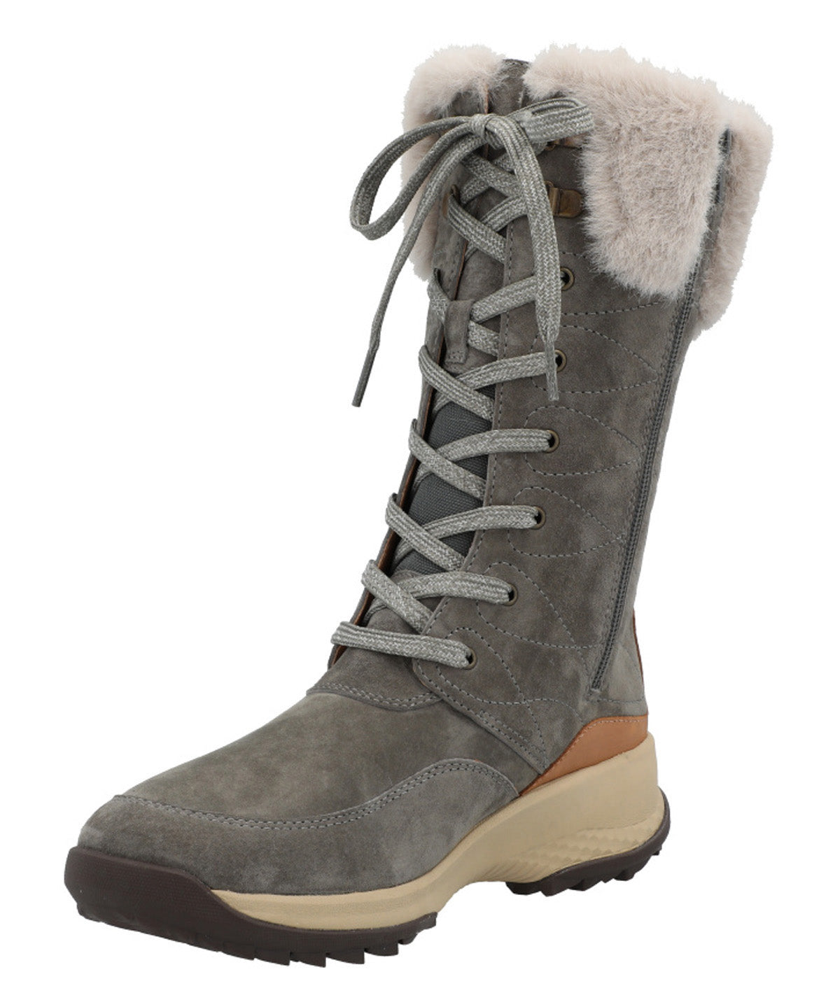 Bota Cuero Mujer Rinier Gris
