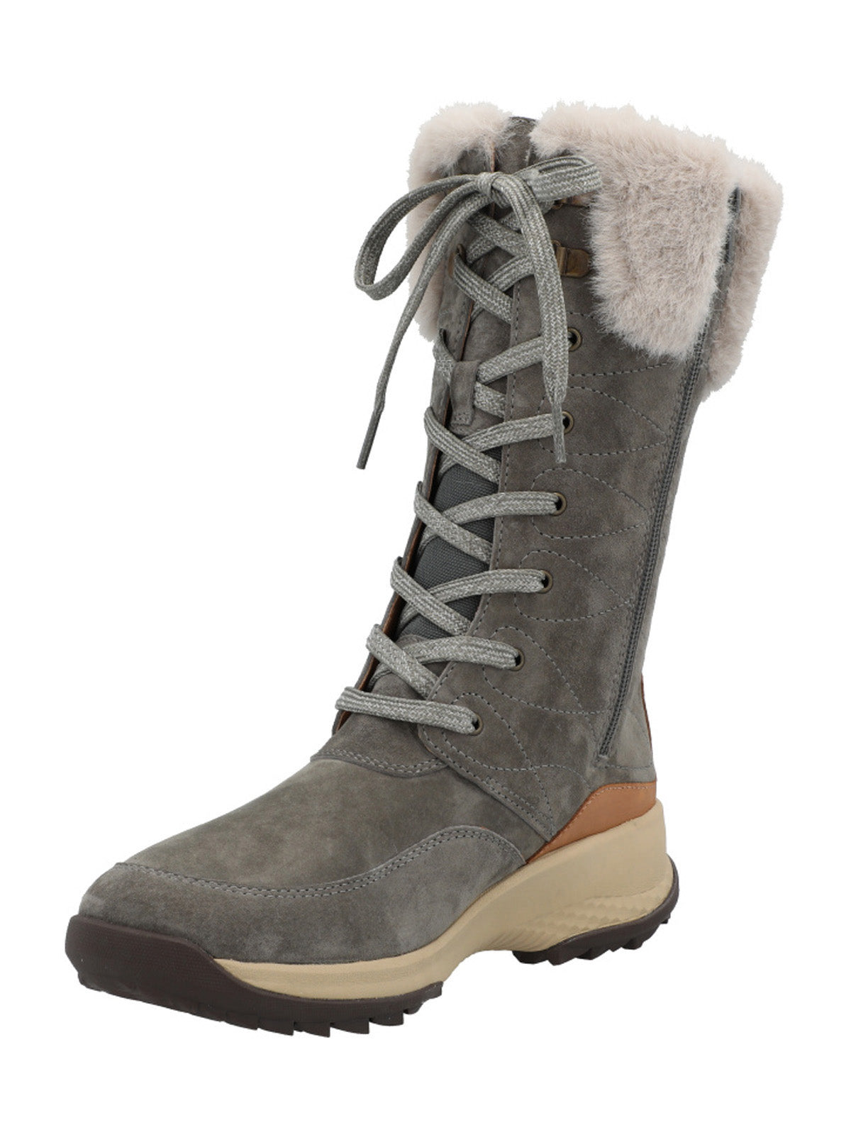 Bota Cuero Mujer Rinier Gris