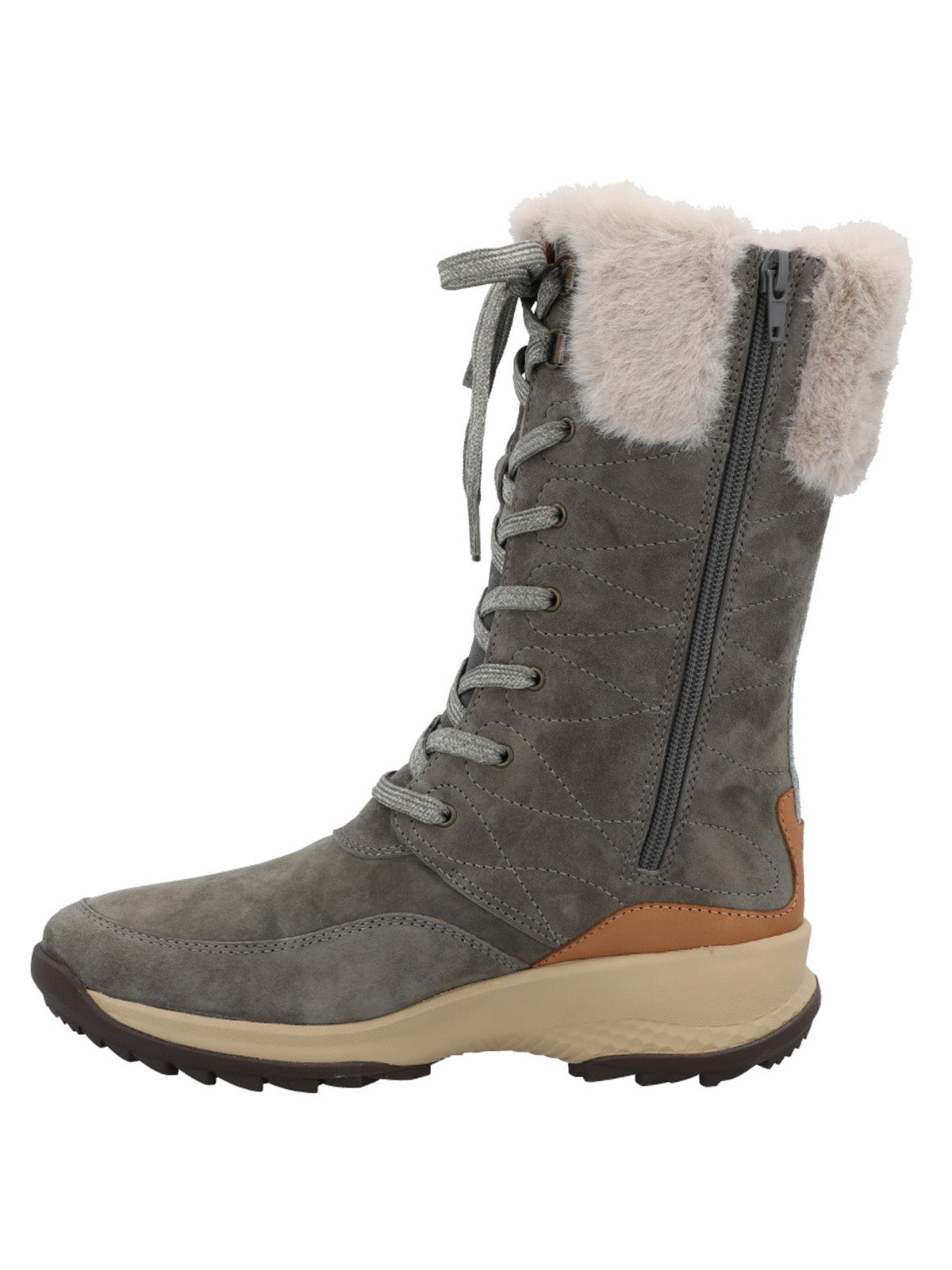 Bota Cuero Mujer Rinier Gris