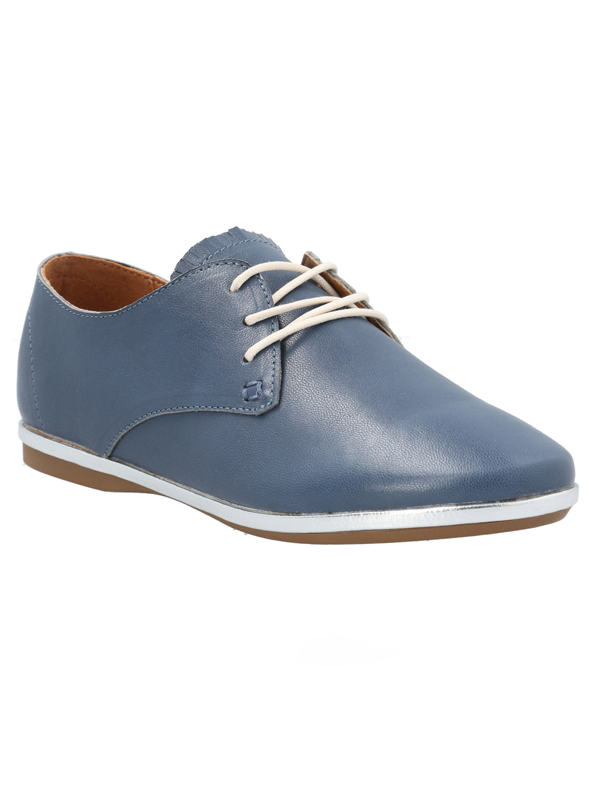 Zapato Cuero Mujer Patmos Azul Rockford