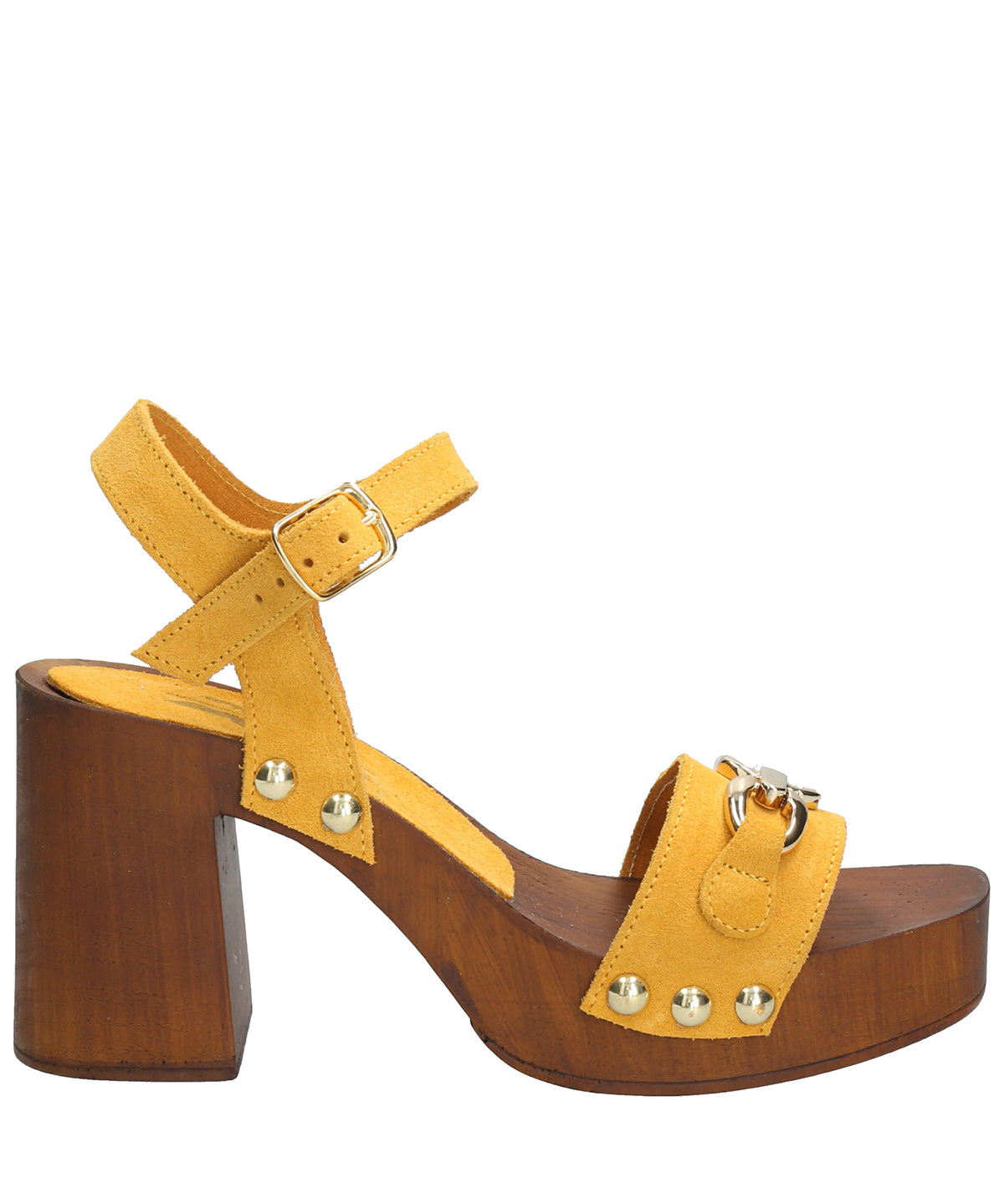 Sandalia Cuero Mujer Portofino Amarillo Rockford