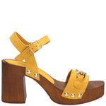 Sandalia Cuero Mujer Portofino Amarillo Rockford