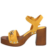 Sandalia Cuero Mujer Portofino Amarillo Rockford
