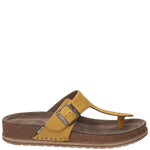 Sandalia Cuero Mujer Salvario Amarillo Rockford