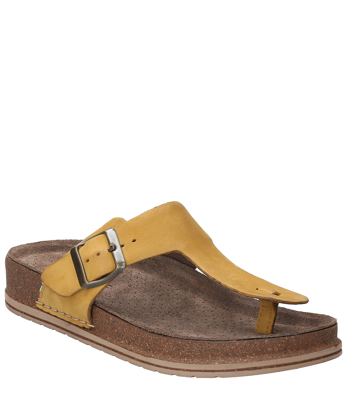 Sandalia Cuero Mujer Salvario Amarillo Rockford