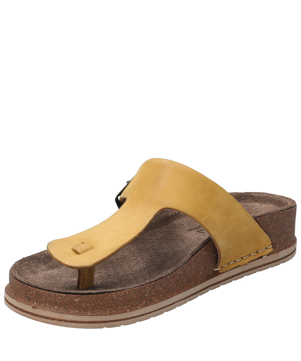Sandalia Cuero Mujer Salvario Amarillo Rockford