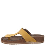 Sandalia Cuero Mujer Salvario Amarillo Rockford