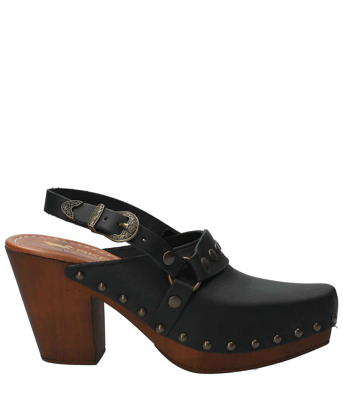 Sueco Cuero Mujer Salermo Negro Rockford
