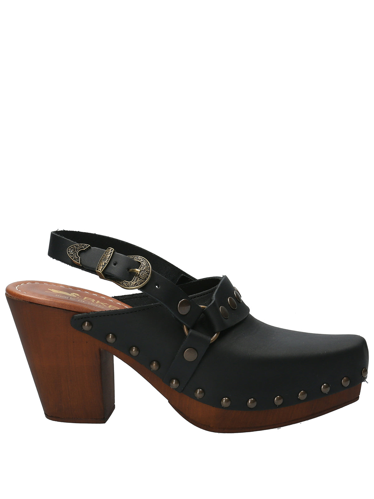 Sueco Cuero Mujer Salermo Negro Rockford