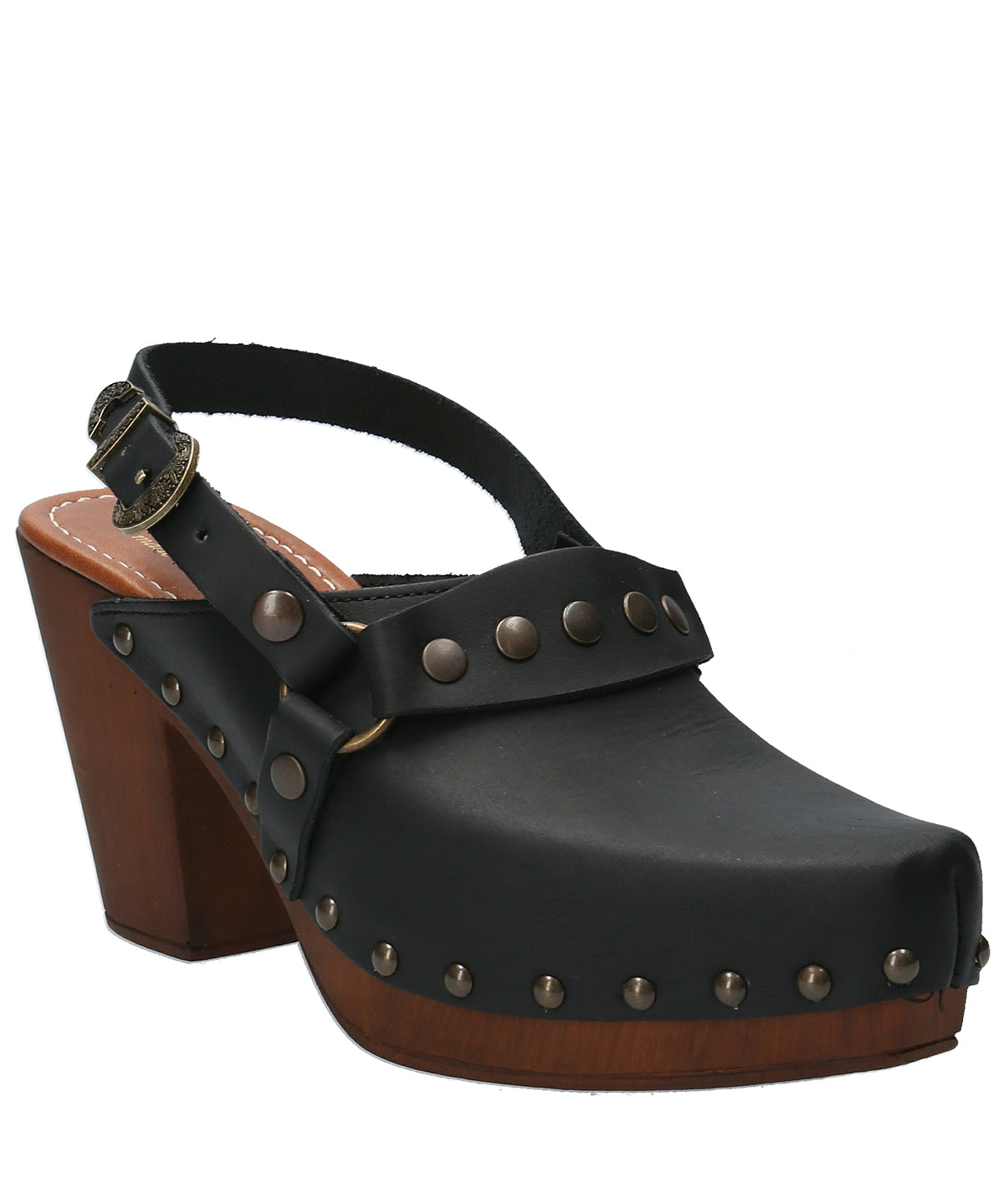 Sueco Cuero Mujer Salermo Negro Rockford
