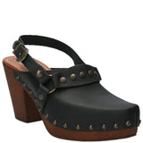 Sueco Cuero Mujer Salermo Negro Rockford