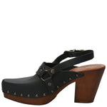 Sueco Cuero Mujer Salermo Negro Rockford