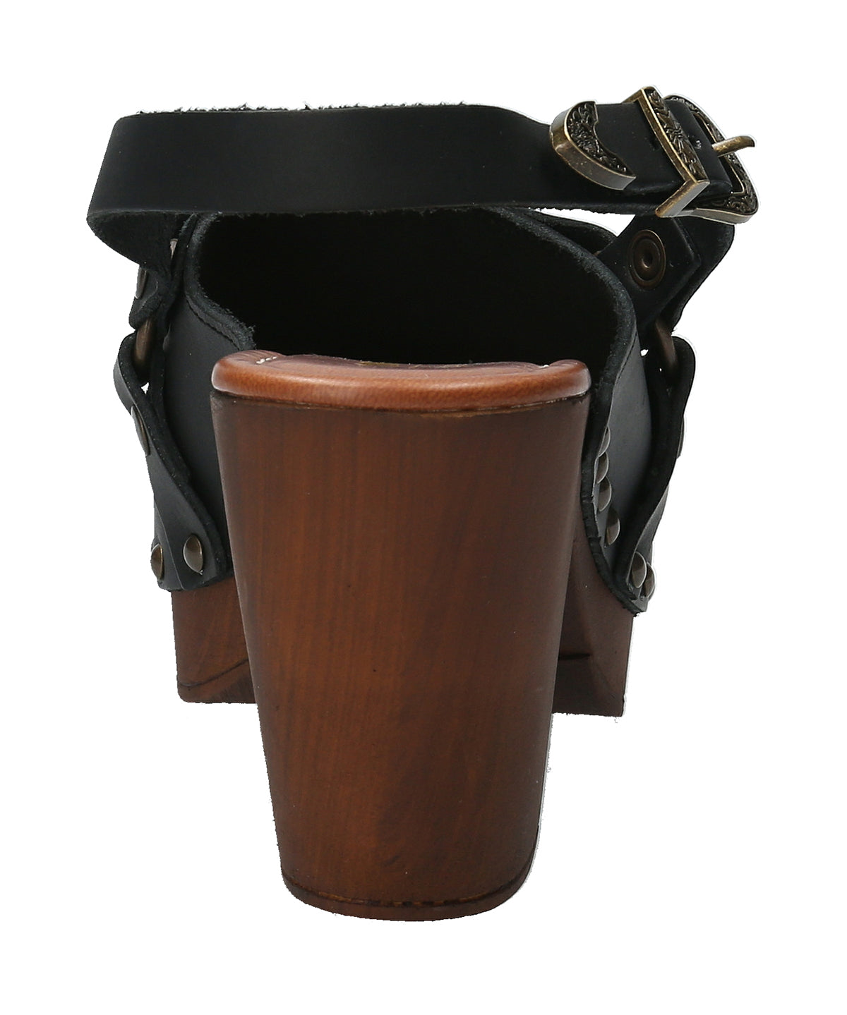 Sueco Cuero Mujer Salermo Negro Rockford
