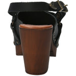 Sueco Cuero Mujer Salermo Negro Rockford
