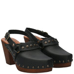 Sueco Cuero Mujer Salermo Negro Rockford