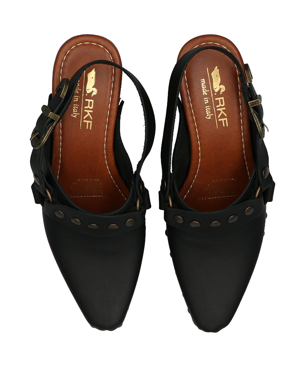 Sueco Cuero Mujer Salermo Negro Rockford